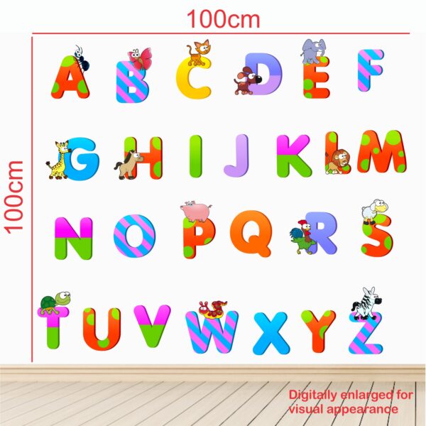 Alphabets - Baby - Kids - Learning Education  Nursery  Pre School Kinder Garden Wall Sticker