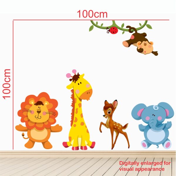Colourful Animals - Baby - Kids - Pre School Kinder Garden Wall Sticker - Image 3