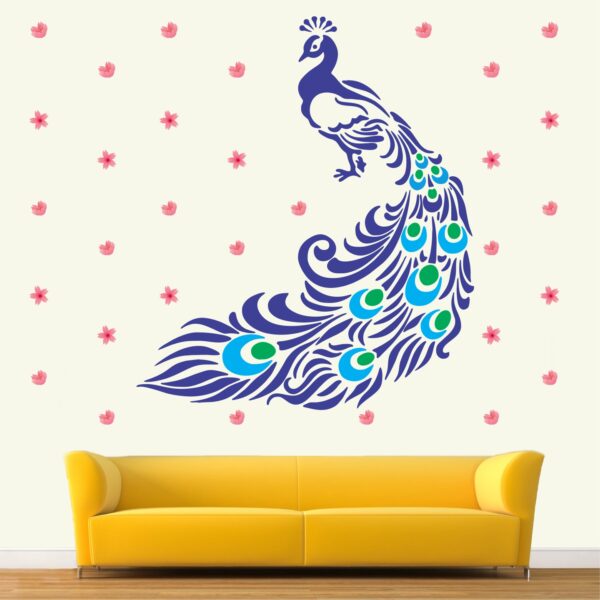 Colourful Peacock - Decorative - Creative - Colorful - Wall Sticker