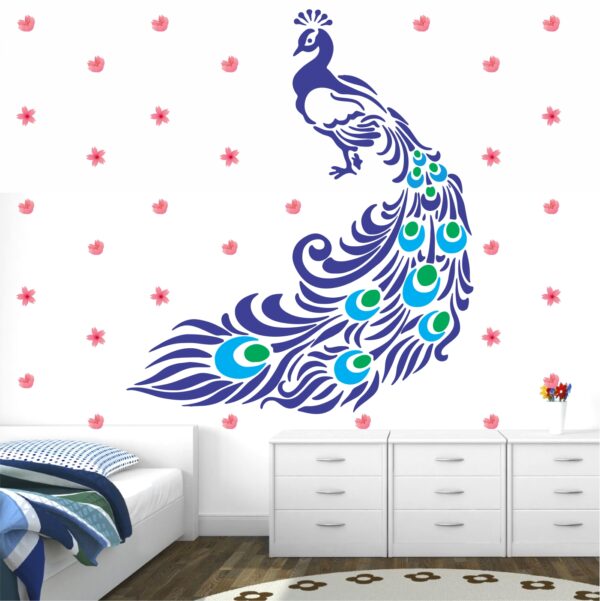 Colourful Peacock - Decorative - Creative - Colorful - Wall Sticker - Image 2
