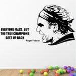 Roger Federer - Office - Sports - Inspirational Motivational Quotes Decorative - Creative - Colorful - Wall Sticker