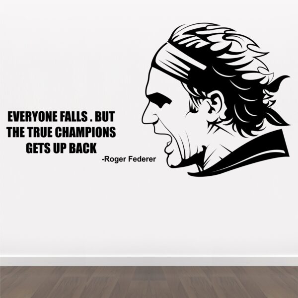 Roger Federer - Office - Sports - Inspirational Motivational Quotes Decorative - Creative - Colorful - Wall Sticker - Image 2