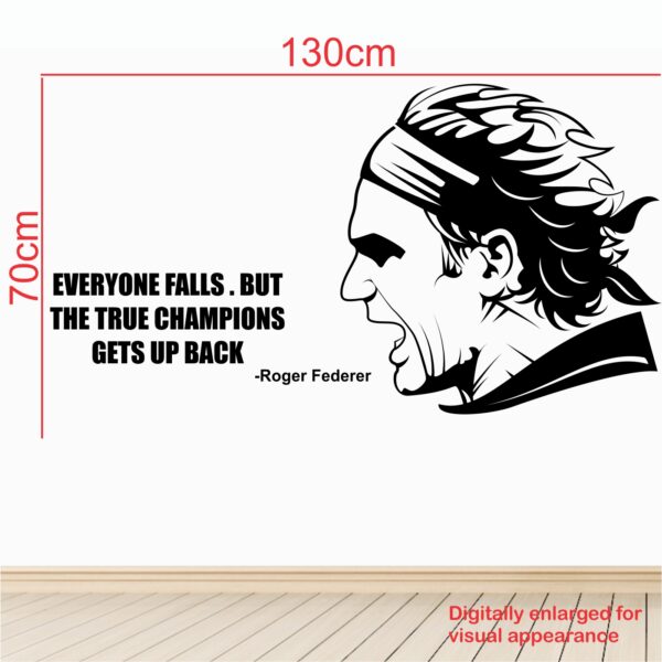 Roger Federer - Office - Sports - Inspirational Motivational Quotes Decorative - Creative - Colorful - Wall Sticker - Image 3