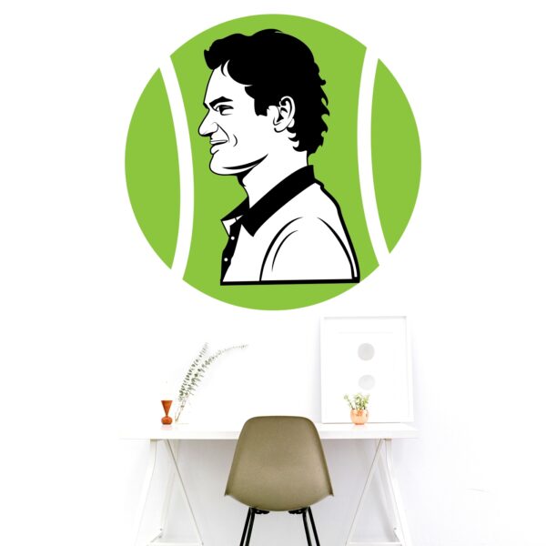 Roger Federer Decorative - Creative - Colorful - Wall Sticker