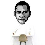 Barack Obama Decorative - Creative - Colorful - Wall Sticker