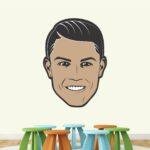 Cristiano Ronaldo Decorative - Creative - Colorful - Wall Sticker