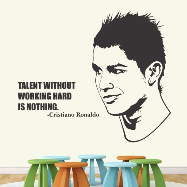 Cristiano Ronaldo - Football - Sports - Inspirational Motivational Quotes Wall Sticker - Image 2