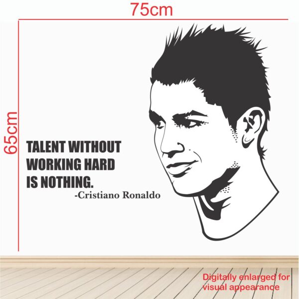 Cristiano Ronaldo - Football - Sports - Inspirational Motivational Quotes Wall Sticker - Image 3