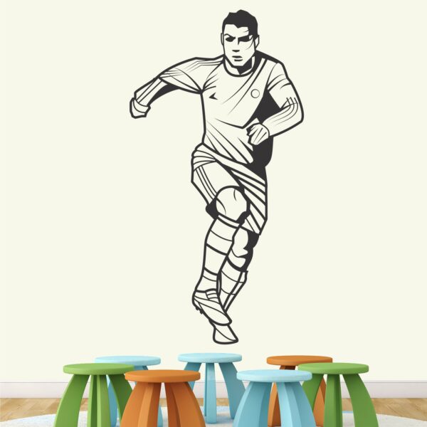 Cristiano Ronaldo Decorative - Creative - Colorful - Wall Sticker