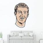Mark Zuckerberg Decorative - Creative - Colorful - Wall Sticker