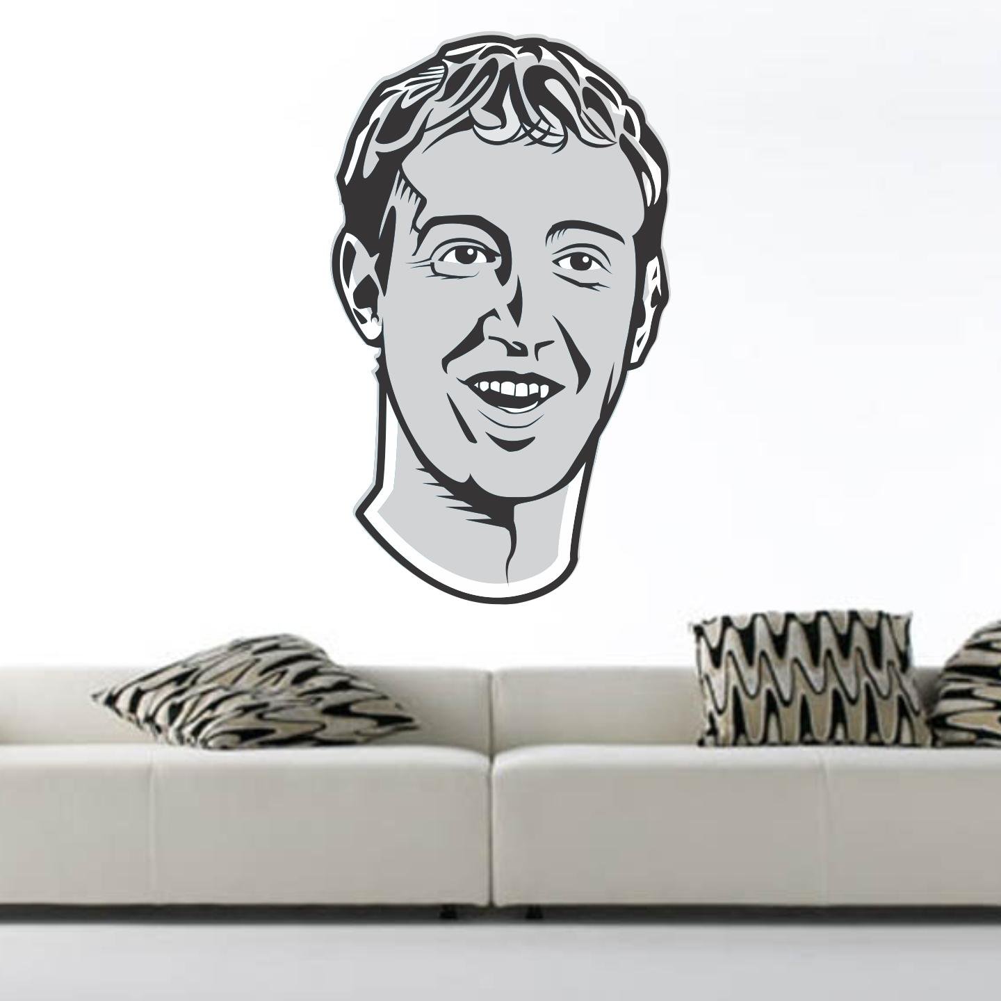Mark Zuckerberg Decorative - Creative - Colorful - Wall Sticker