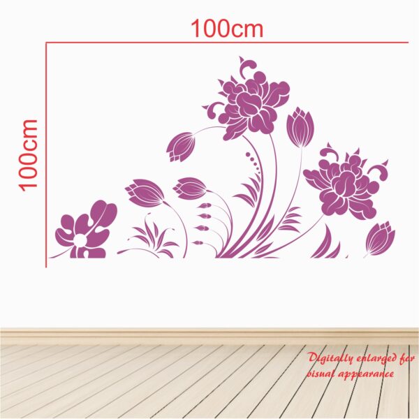 Flowers Decorative - Creative - Colorful - Wall Sticker - Image 3
