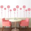 Elegant Red Flowers Decorative - Creative - Colorful - Wall Sticker