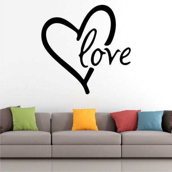 Love Heart Decorative - Creative - Colorful - Wall Sticker - Image 2