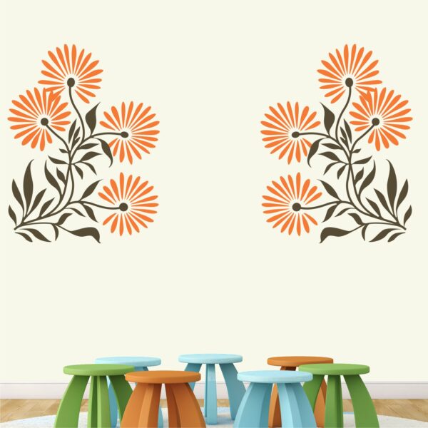 Flowers Decorative - Creative - Colorful - Wall Sticker