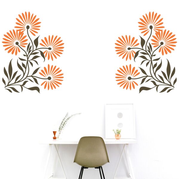 Flowers Decorative - Creative - Colorful - Wall Sticker