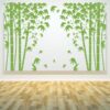 Green - Bamboo  - Tree - Nature - Birds - Decorative - Creative - Colorful - Wall Sticker