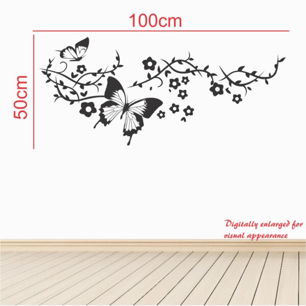 Butterfly Flowers Decorative - Creative - Colorful - Wall Sticker