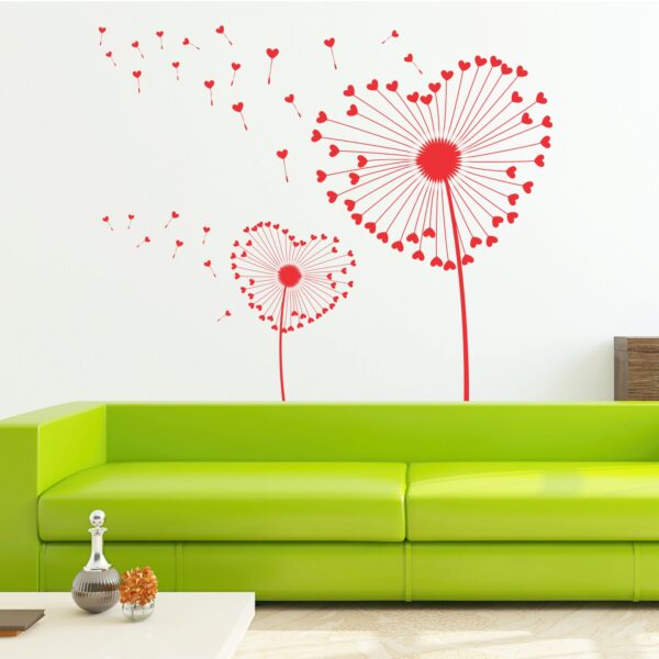 Heart Flower Decorative - Creative - Colorful - Wall Sticker - Image 2