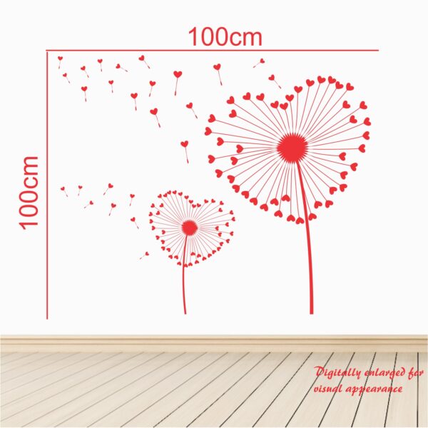 Heart Flower Decorative - Creative - Colorful - Wall Sticker - Image 3