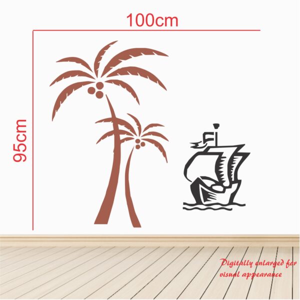 Sea - Ship - Beach Decorative - Creative - Colorful - Wall Sticker - Image 3