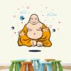 Laughing Buddha Decorative - Creative - Colorful - Wall Sticker