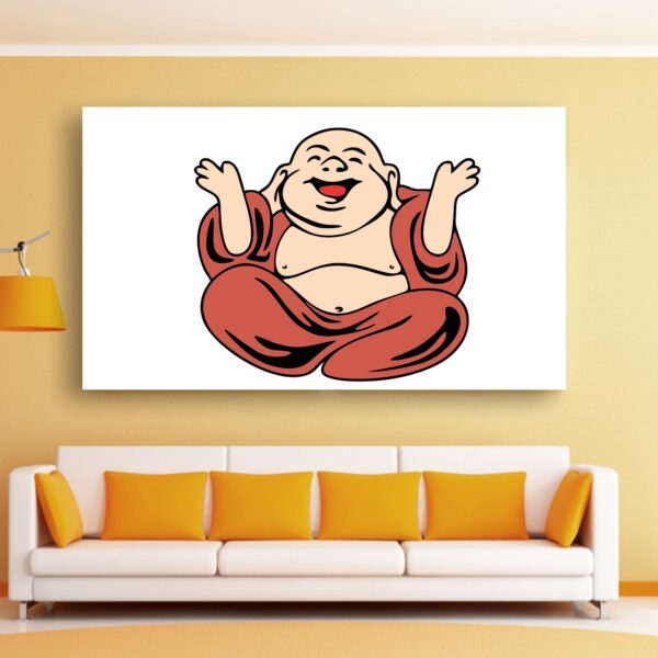 Laughing Buddha Decorative - Creative - Colorful - Wall Sticker - Image 2