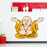 Laughing Buddha Decorative - Creative - Colorful - Wall Sticker