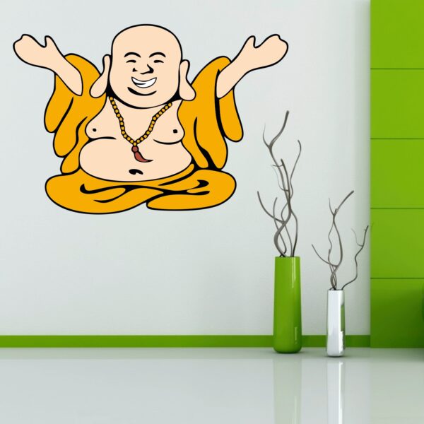 Laughing Buddha Decorative - Creative - Colorful - Wall Sticker - Image 2
