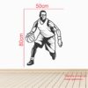 Basket Ball Player Decorative - Creative - Colorful - Wall Sticker - Image 3
