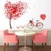 Love Tree - Bi-Cycle Romantic Decorative - Creative - Colorful - Wall Sticker