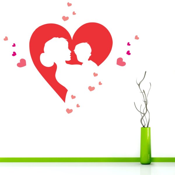 Mother Child Love Baby - Kids - Nursery  Pre School Kinder Garden Wall Sticker - Image 2