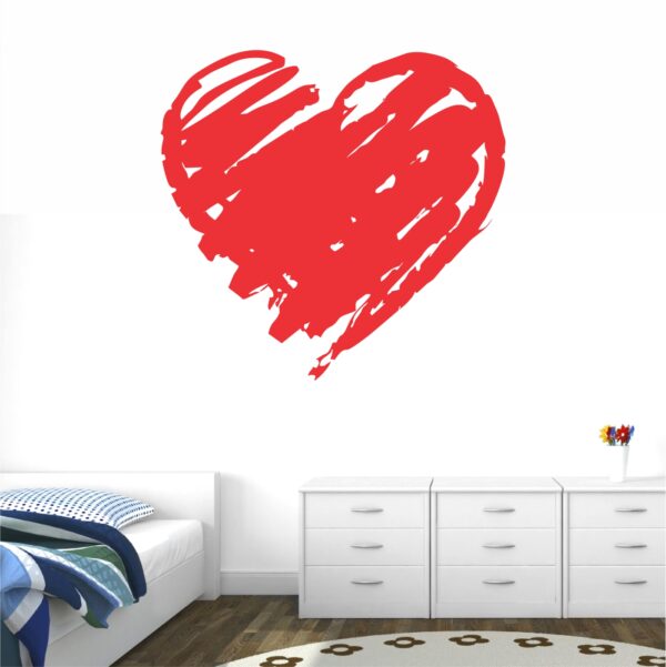 Romantic Love Heart Decorative - Creative - Colorful - Wall Sticker