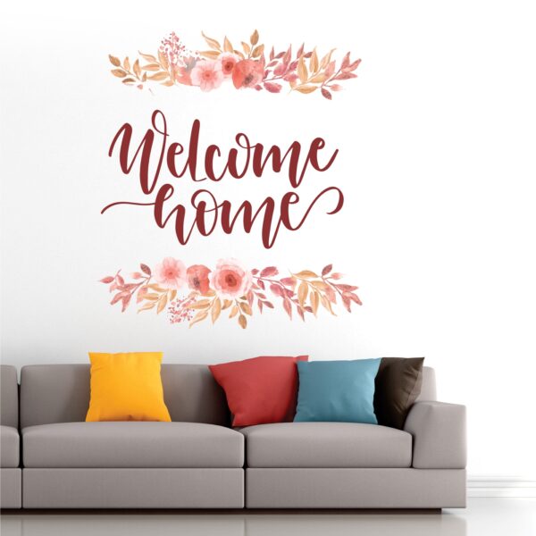 Welcome Home Decorative - Creative - Colorful - Wall Sticker