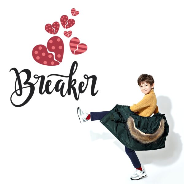 Breaker - Hearts - Love - Couple - Decorative - Creative - Colorful - Wall Sticker