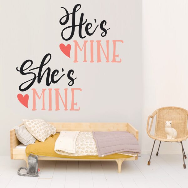 He Is Mine She Is Mine Wall Sticker - Image 2