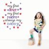 My First Hero Always My Dad  - Baby - Kids - Nursery  Pre School Kinder Garden Wall Sticker