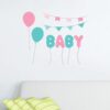 Happy Birth Day - Balloon - Decoration - Baby - Kids - Nursery  Pre School Kinder Garden Wall Sticker