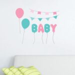 Happy Birth Day - Balloon - Decoration - Baby - Kids - Nursery Pre School Kinder Garden Wall Sticker