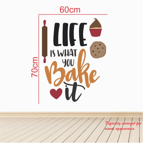 Life Is What You Bake It Wall Sticker - Image 3