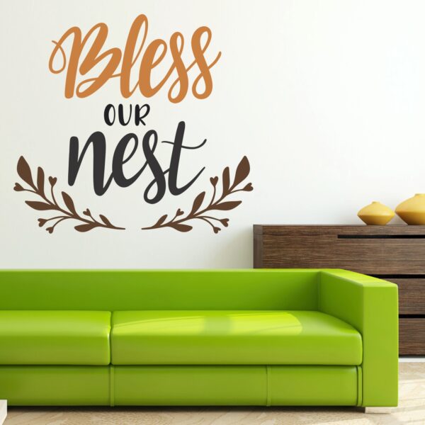 Bless Our Nest Wall Sticker - Image 2