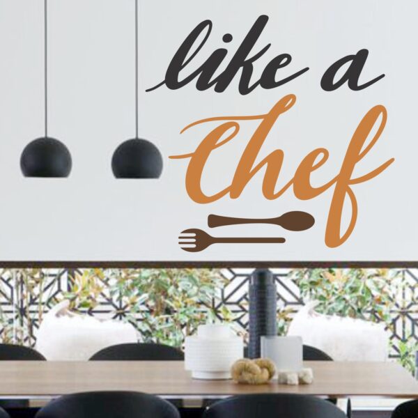 Like A Chef Wall Sticker - Image 2
