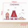Chennai City - Decorative - Creative - Colorful - Wall Sticker - Image 3