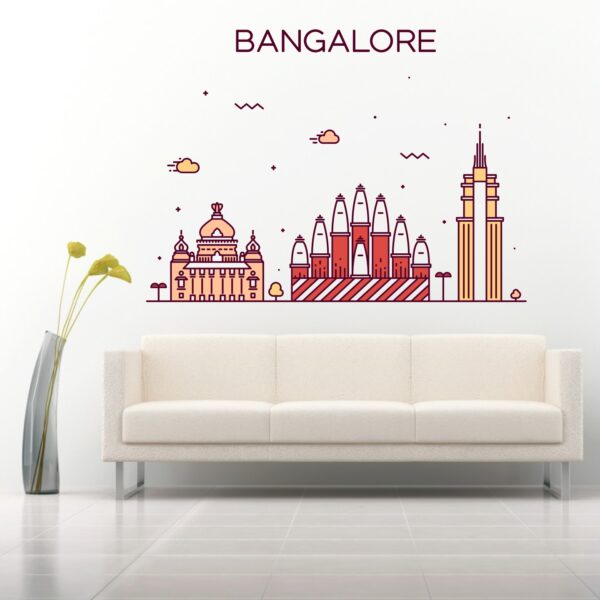 Bangalore City - Decorative - Creative - Colorful - Wall Sticker