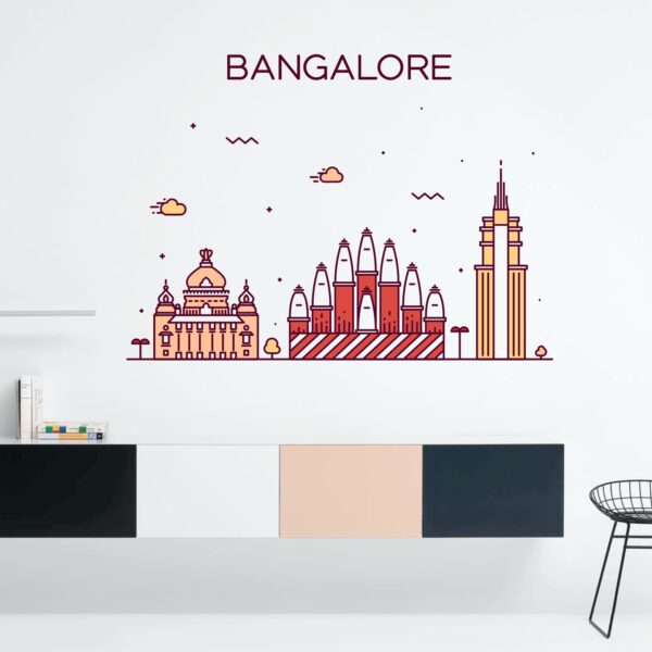 Bangalore City - Decorative - Creative - Colorful - Wall Sticker - Image 2