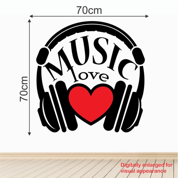 Music Love HeaSMhone Wall Sticker - Image 3