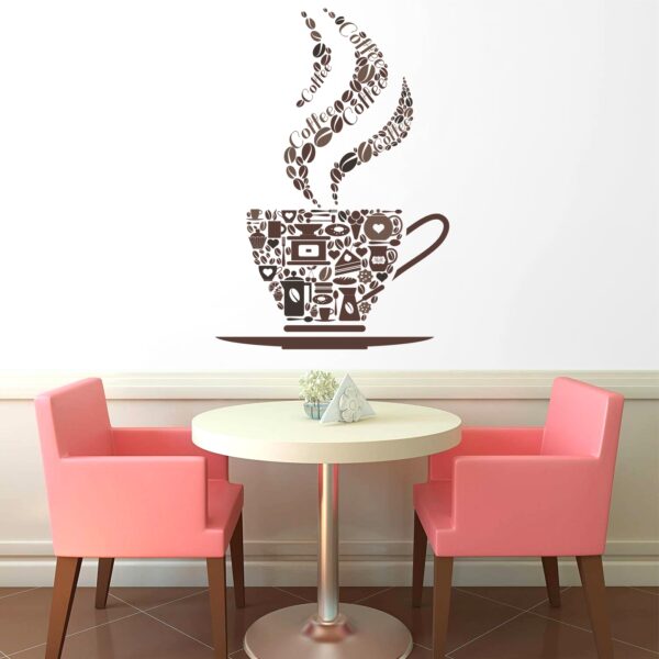 Beautiful Coffee Cup Kitchen & Dinning Wall Sticker