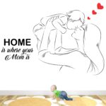 Mother And Baby Love - Parents Love On Child - Birth - Children - Creative - Colorful - Wall Sticker