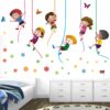 Kids Playing Climbing Up The - Rope Baby - Kids - Learning Education  Nursery  Pre School Kinder Garden Wall Sticker