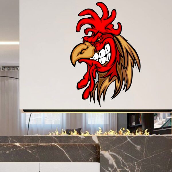 Angry Rooster Chicken Wall Sticker